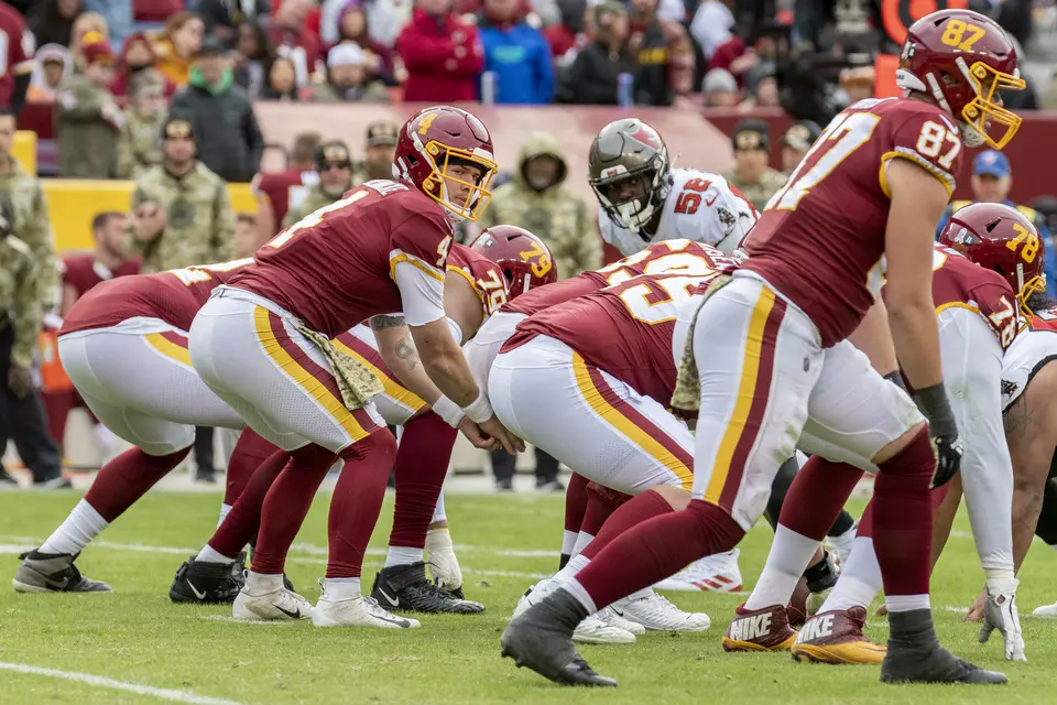 Tampa Bay Buccaneers and Washington in an NFL game