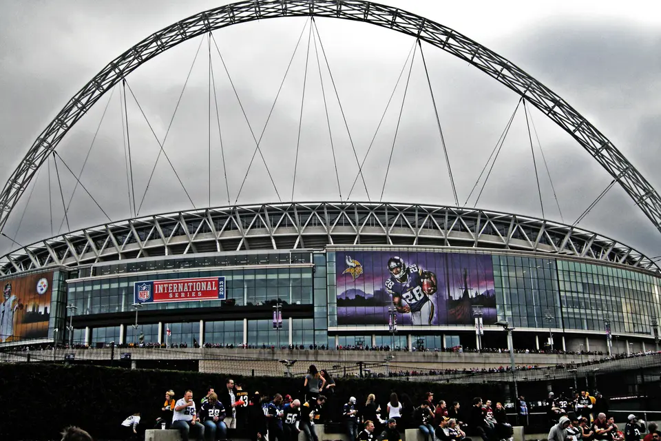Wembley Stadium during an NFL International Series game between the Pittsburgh Steelers and the Minnesota Vikings